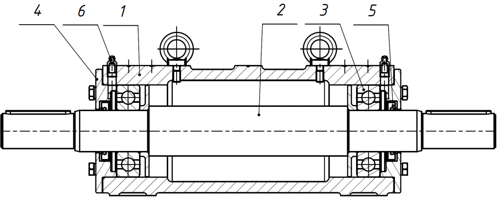 Подшипниковый узел с валом чертеж